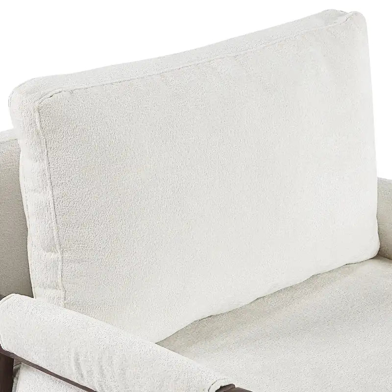 Fauteuil d'appoint décontracté en chenille, style moderne du milieu du siècle, 30 W