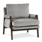Fauteuil d'appoint décontracté en chenille, style moderne du milieu du siècle, 30 W