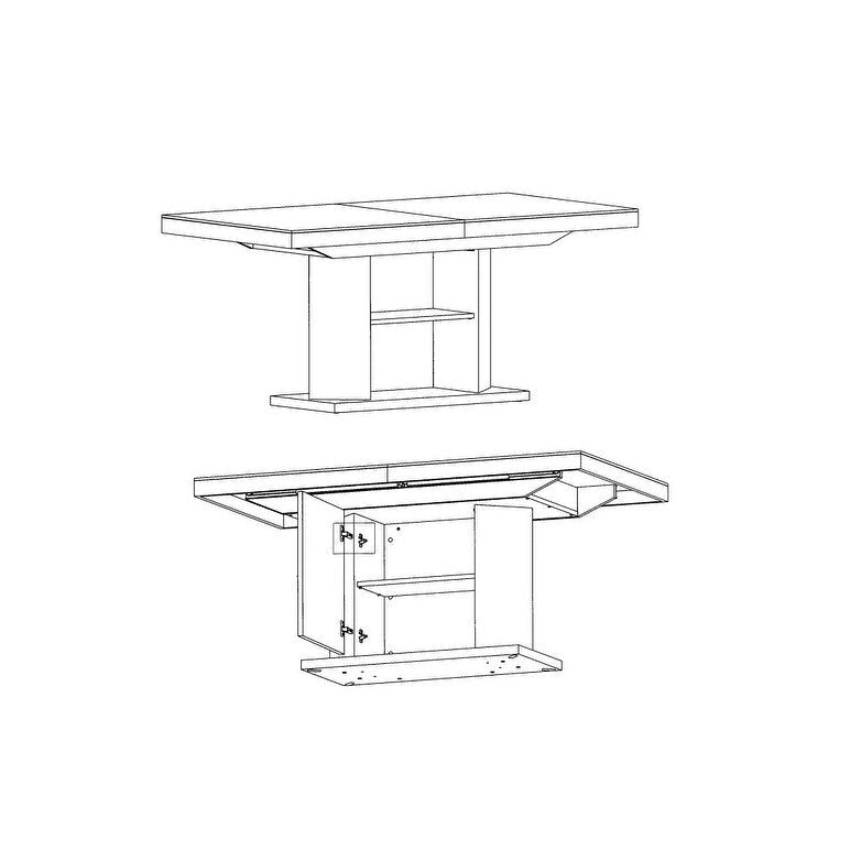 Table à manger extensible MIAGO avec rangement