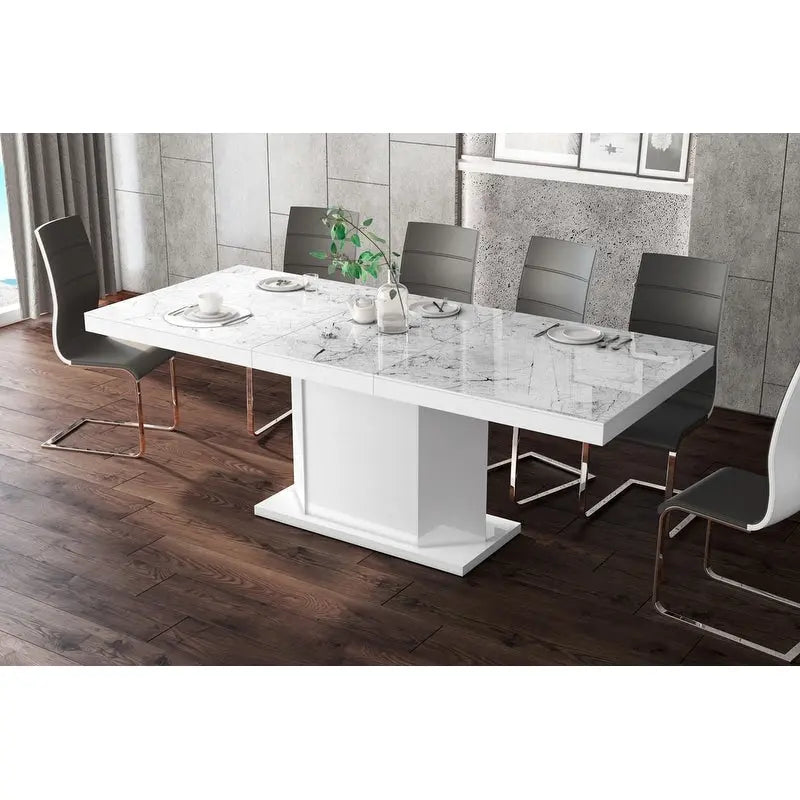 Table à manger extensible MIAGO avec rangement