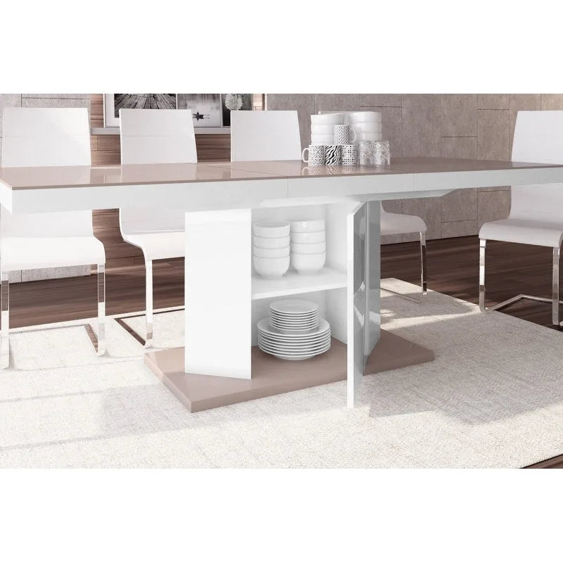 Table à manger extensible MIAGO avec rangement
