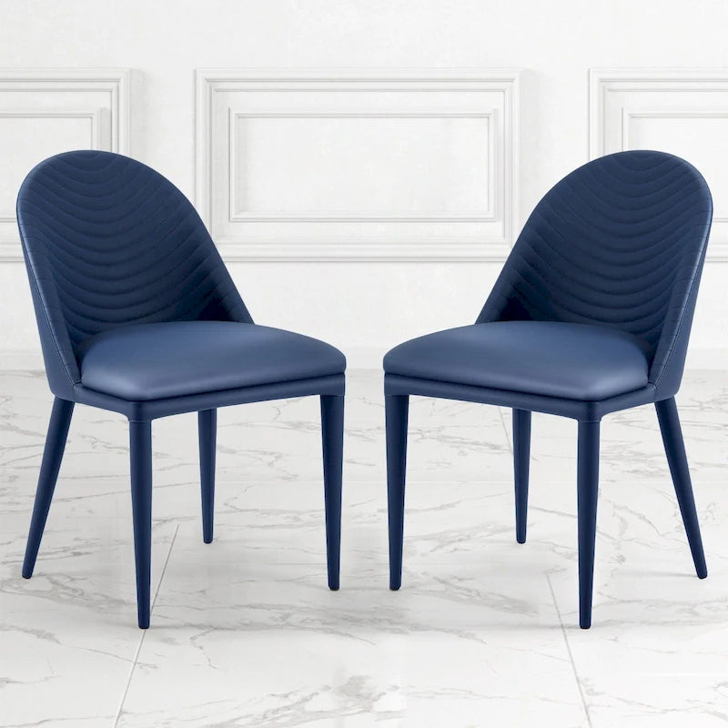 Chaises de salle à manger entièrement assemblées en cuir microfibre, lot de 2 - 22.44P x 18.5L x 32.28H