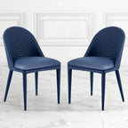 Chaises de salle à manger entièrement assemblées en cuir microfibre, lot de 2 - 22.44P x 18.5L x 32.28H