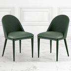 Chaises de salle à manger entièrement assemblées en cuir microfibre, lot de 2 - 22.44P x 18.5L x 32.28H