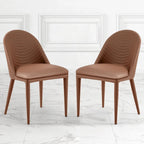 Chaises de salle à manger entièrement assemblées en cuir microfibre, lot de 2 - 22.44P x 18.5L x 32.28H