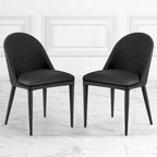 Chaises de salle à manger entièrement assemblées en cuir microfibre, lot de 2 - 22.44P x 18.5L x 32.28H