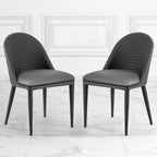 Chaises de salle à manger entièrement assemblées en cuir microfibre, lot de 2 - 22.44P x 18.5L x 32.28H