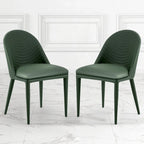 Chaises de salle à manger entièrement assemblées en cuir microfibre, lot de 2 - 22.44P x 18.5L x 32.28H