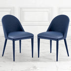 Chaises de salle à manger entièrement assemblées en cuir microfibre, lot de 2 - 22.44P x 18.5L x 32.28H