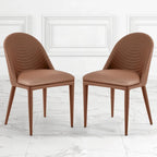 Chaises de salle à manger entièrement assemblées en cuir microfibre, lot de 2 - 22.44P x 18.5L x 32.28H