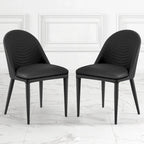Chaises de salle à manger entièrement assemblées en cuir microfibre, lot de 2 - 22.44P x 18.5L x 32.28H