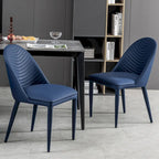 Chaises de salle à manger entièrement assemblées en cuir microfibre, lot de 2 - 22.44P x 18.5L x 32.28H