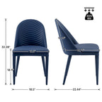 Chaises de salle à manger entièrement assemblées en cuir microfibre, lot de 2 - 22.44P x 18.5L x 32.28H