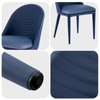 Chaises de salle à manger entièrement assemblées en cuir microfibre, lot de 2 - 22.44P x 18.5L x 32.28H
