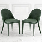 Chaises de salle à manger entièrement assemblées en cuir microfibre, lot de 2 - 22.44P x 18.5L x 32.28H