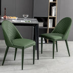 Chaises de salle à manger entièrement assemblées en cuir microfibre, lot de 2 - 22.44P x 18.5L x 32.28H
