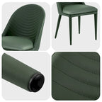 Chaises de salle à manger entièrement assemblées en cuir microfibre, lot de 2 - 22.44P x 18.5L x 32.28H