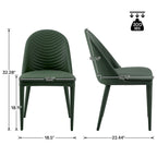 Chaises de salle à manger entièrement assemblées en cuir microfibre, lot de 2 - 22.44P x 18.5L x 32.28H