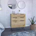 Commode Augusta avec pieds épingles et 3 tiroirs
