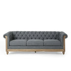 Canapé Saragus Chesterfield avec bordure cloutée par Christopher Knight Home - 85,50 L x 33,25 P x 28,50 H