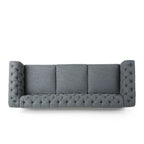 Canapé Saragus Chesterfield avec bordure cloutée par Christopher Knight Home - 85,50 L x 33,25 P x 28,50 H
