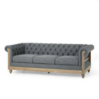 Canapé Saragus Chesterfield avec bordure cloutée par Christopher Knight Home - 85,50 L x 33,25 P x 28,50 H
