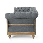 Canapé Saragus Chesterfield avec bordure cloutée par Christopher Knight Home - 85,50 L x 33,25 P x 28,50 H