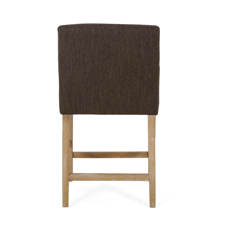 Tabourets de comptoir Armga en bois et tissu, 66 cm (ensemble de 2) par Christopher Knight Home