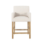 Tabourets de comptoir Armga en bois et tissu, 66 cm (ensemble de 2) par Christopher Knight Home