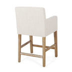 Tabourets de comptoir Armga en bois et tissu, 66 cm (ensemble de 2) par Christopher Knight Home