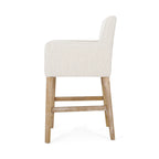 Tabourets de comptoir Armga en bois et tissu, 66 cm (ensemble de 2) par Christopher Knight Home