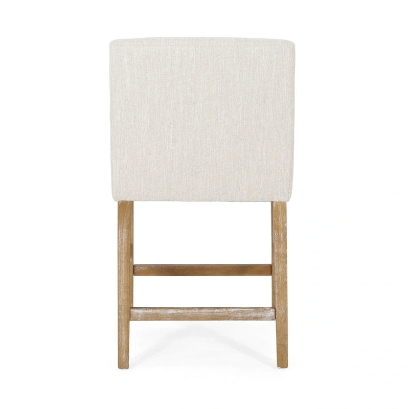 Tabourets de comptoir Armga en bois et tissu, 66 cm (ensemble de 2) par Christopher Knight Home