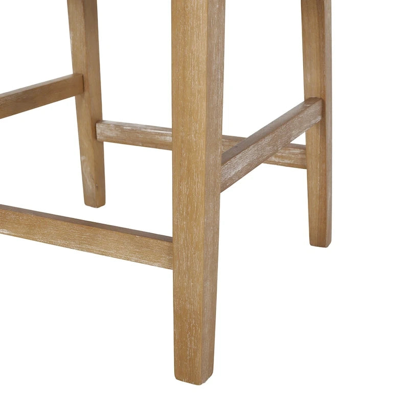 Tabourets de comptoir Armga en bois et tissu, 66 cm (ensemble de 2) par Christopher Knight Home