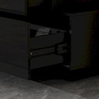 Commode à six tiroirs ultra-brillante avec design décalé (noir/blanc)