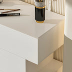 Commode à six tiroirs ultra-brillante avec design décalé (noir/blanc)