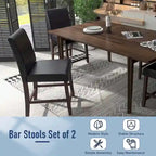 Lot de 2 tabourets de bar en bois vintage Chaises de bar Tabourets de comptoir