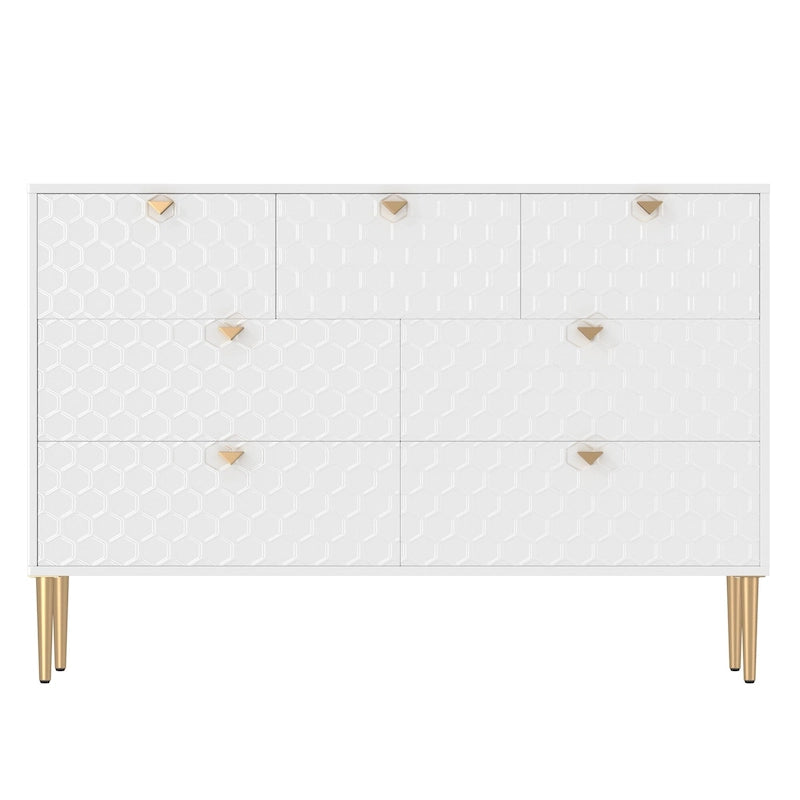 Commode à 7 tiroirs en bois Morden