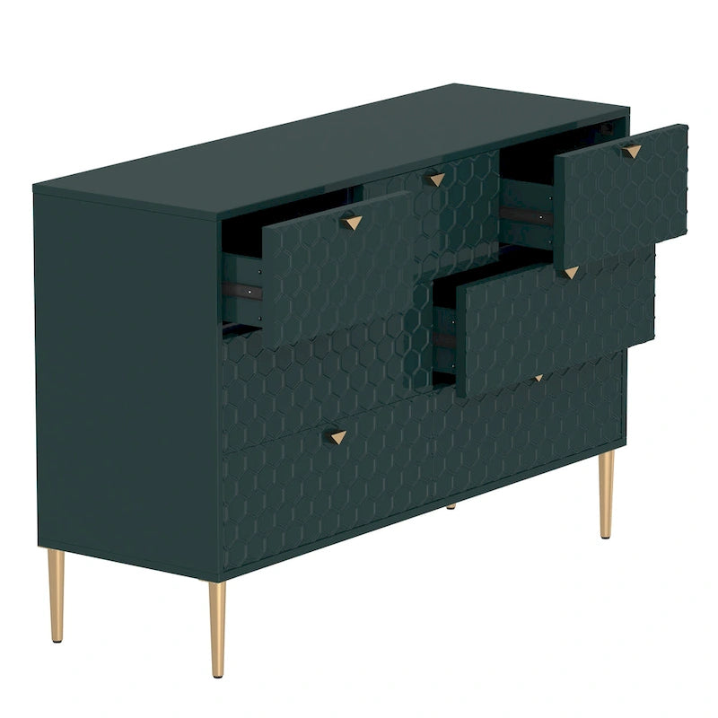 Commode à 7 tiroirs en bois Morden