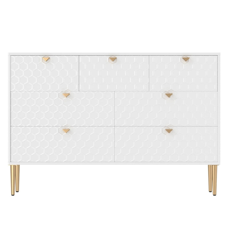 Commode à 7 tiroirs en bois Morden