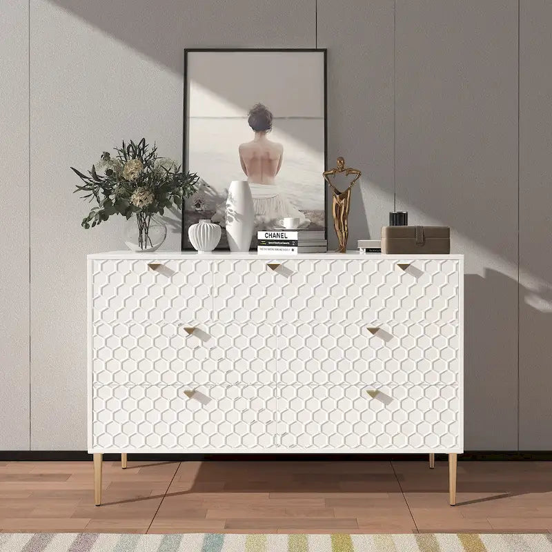 Commode à 7 tiroirs en bois Morden