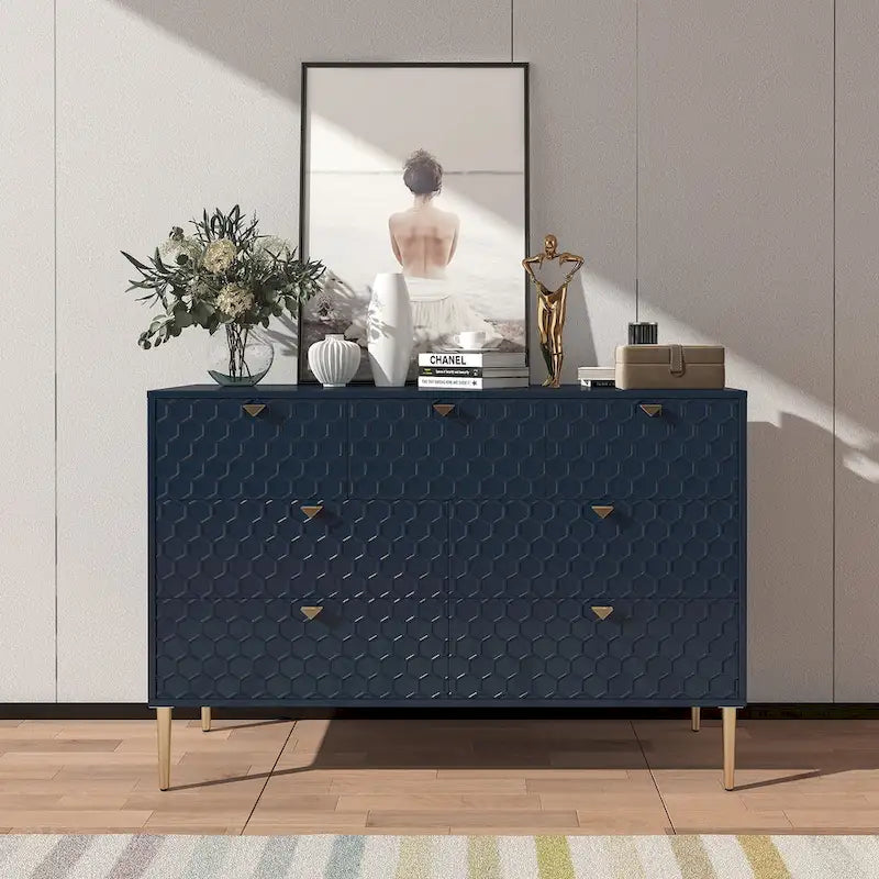 Commode à 7 tiroirs en bois Morden