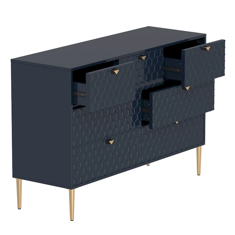 Commode à 7 tiroirs en bois Morden