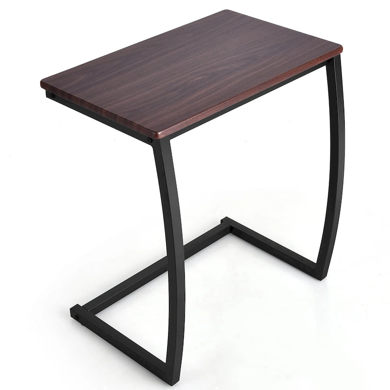 Table d'appoint en forme de C pour canapé ou fauteuil, table de collation, plateau de télévision