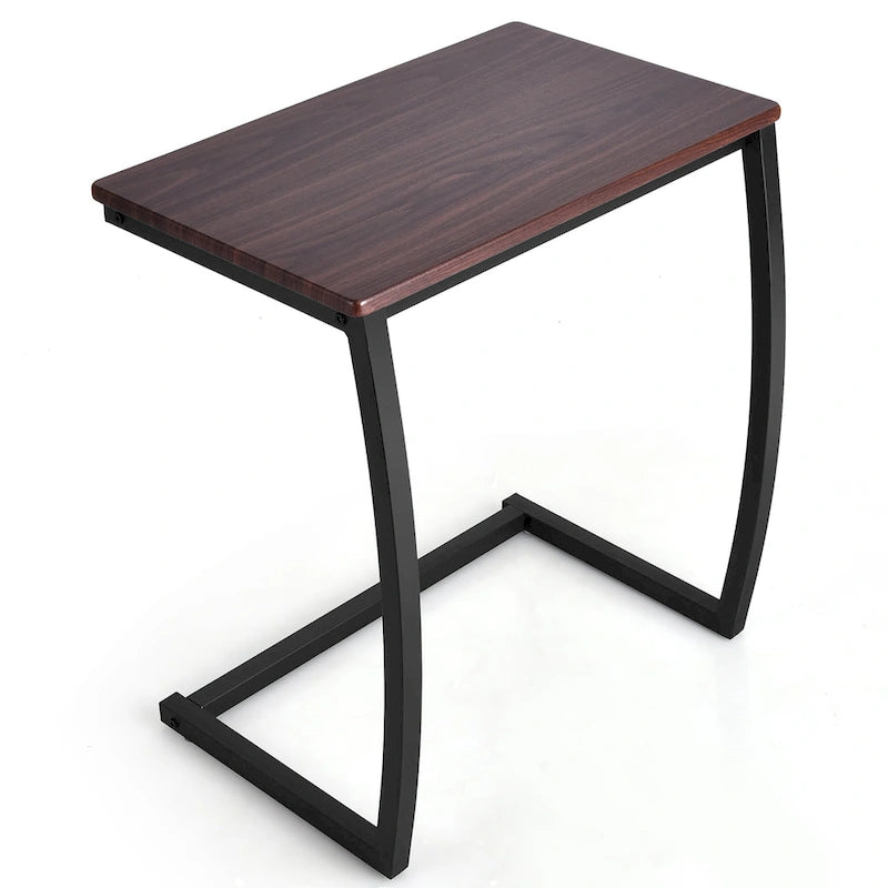 Table d'appoint en forme de C pour canapé ou fauteuil, table de collation, plateau de télévision