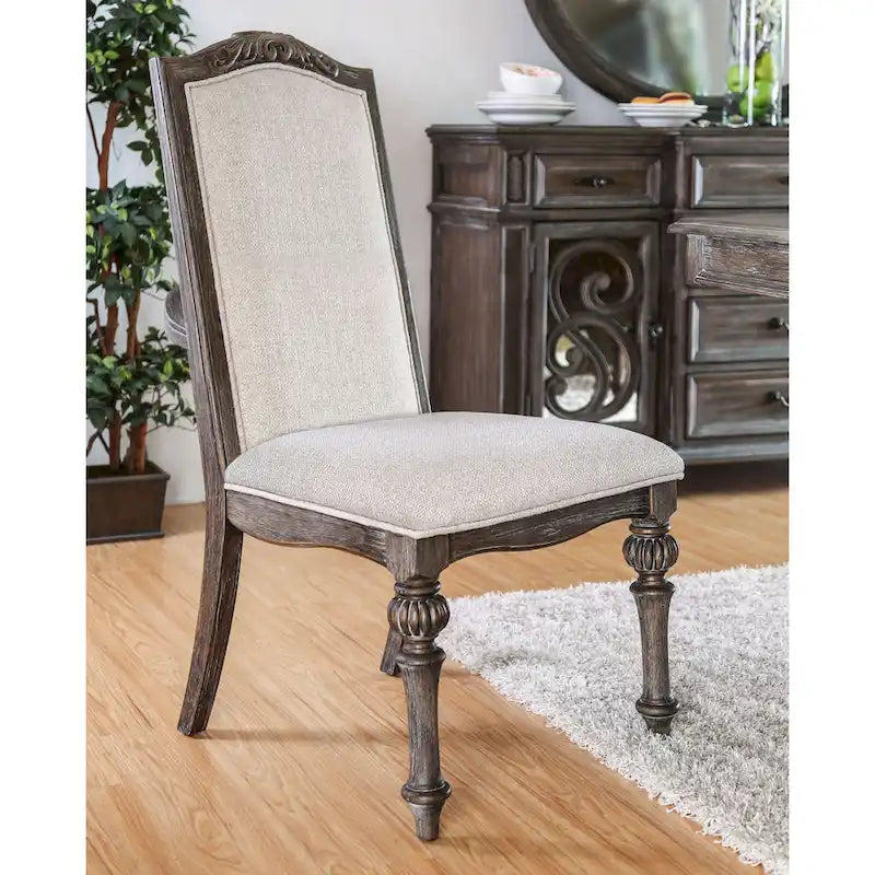 Chaises de salle à manger formelles en bois sculpté à dossier haut Gray Barn Cornerways (lot de 2)