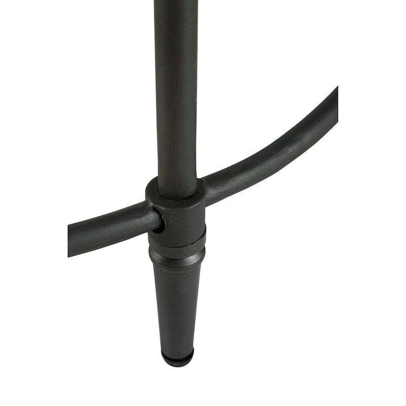 Table d'appoint ronde Fenway 22 en bois de manguier massif et métal - 56 cm (L) x 56 cm (l) x 63,5 cm (H)