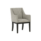 Chaise de salle à manger rembourrée Burkhaus marron foncé avec accoudoirs, lot de 2 - 21L x 24P x 36H