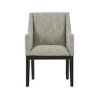 Chaise de salle à manger rembourrée Burkhaus marron foncé avec accoudoirs, lot de 2 - 21L x 24P x 36H