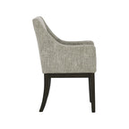 Chaise de salle à manger rembourrée Burkhaus marron foncé avec accoudoirs, lot de 2 - 21L x 24P x 36H
