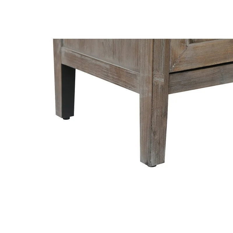 Buffet 4 portes en bois twill de style campagnard américain vintage pour salon, salle à manger ou entrée.